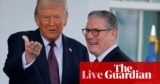 Donald Trump greets Keir Starmer for talks at White Home – observe reside | Politics